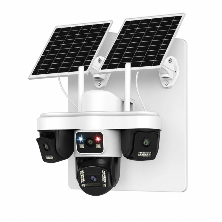 دوربین مداربسته مینی اسپیددام خورشیدی سیمکارتی سه لنز واقعی مدل 15MP